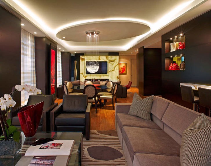 Що таке паряща натяжна стеля: види, монтаж і дизайн 26 - Int Mebel парящий потолок