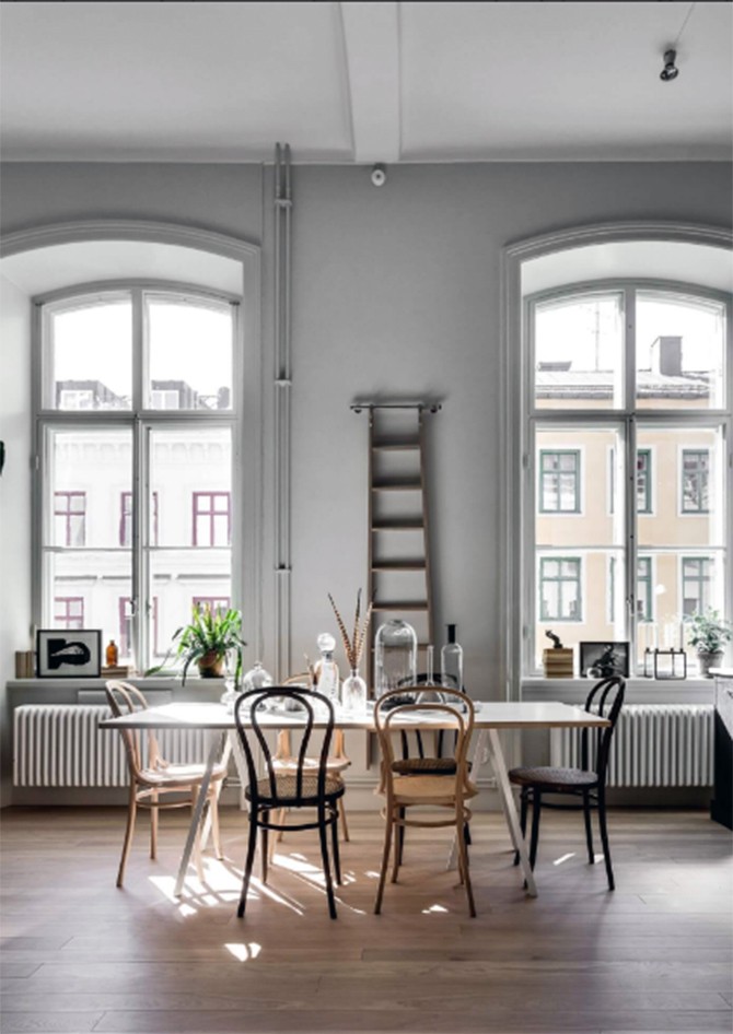 Дизайн студії в стилі лофт із традиційними скандинавськими елементами: гармонія контрастів у Стокгольмі 8 - Int Mebel stolovaya