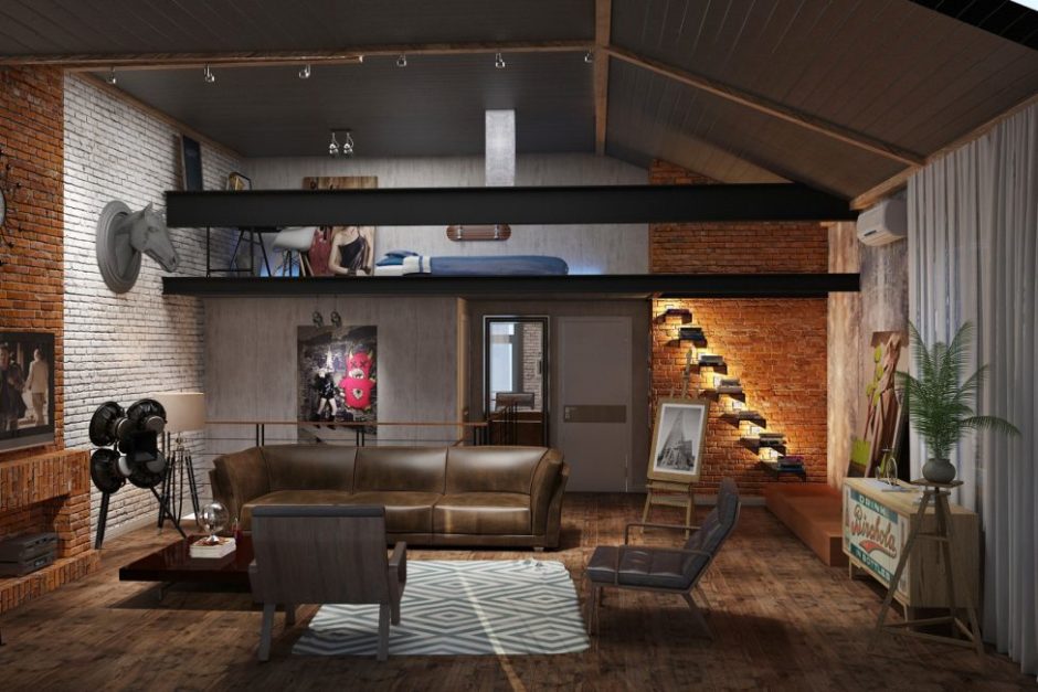 Еклектичні стелі в стилі лофт: матеріали, дизайн та особливості 36 - Int Mebel Еклектичні стелі в стилі лофт: матеріали, дизайн та особливості 35 - Int Mebel