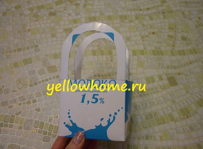 Як зробити красиву подарункову упаковку з пакета від молока: покроковий майстер-клас 6 - Int Mebel 5