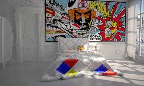 Интерьер-комикс в стиле поп-арт 4