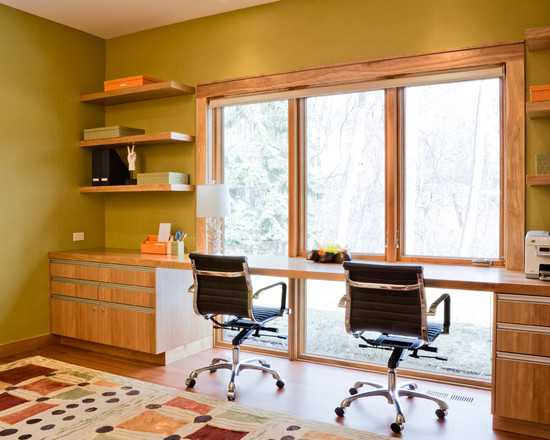 Офисная зона для двоих сотрудников Офисная зона для двоих сотрудников
