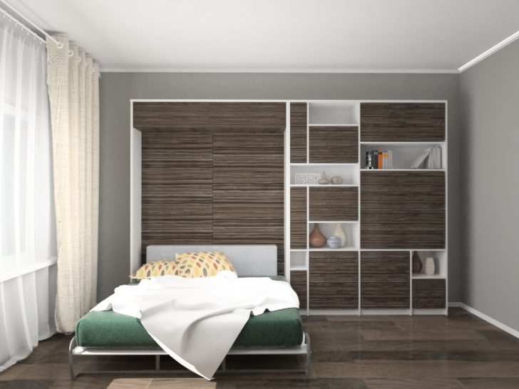 Раціональне облаштування спального місця: вбудовані ліжка у шафах для будь-якого інтер’єру 20 - Int Mebel встроенная кровать в шкаф