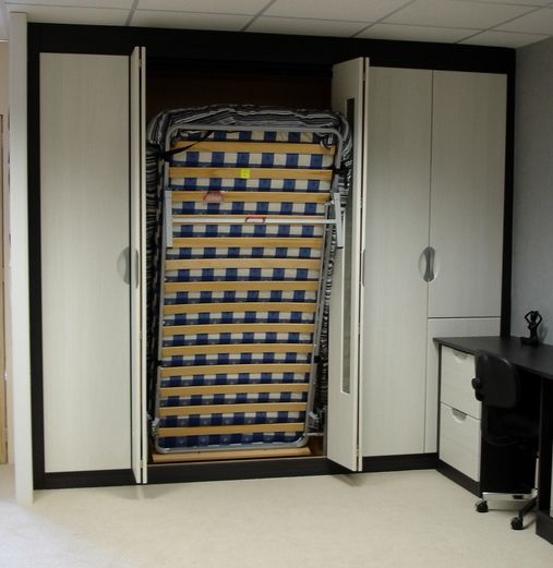 Раціональне облаштування спального місця: вбудовані ліжка у шафах для будь-якого інтер’єру 22 - Int Mebel встроенная кровать в шкаф