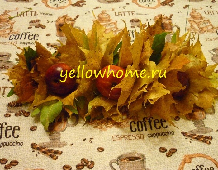 Як зробити вінок на голову з осіннього листя, яблук і рябини: покроковий майстер-клас 19 - Int Mebel