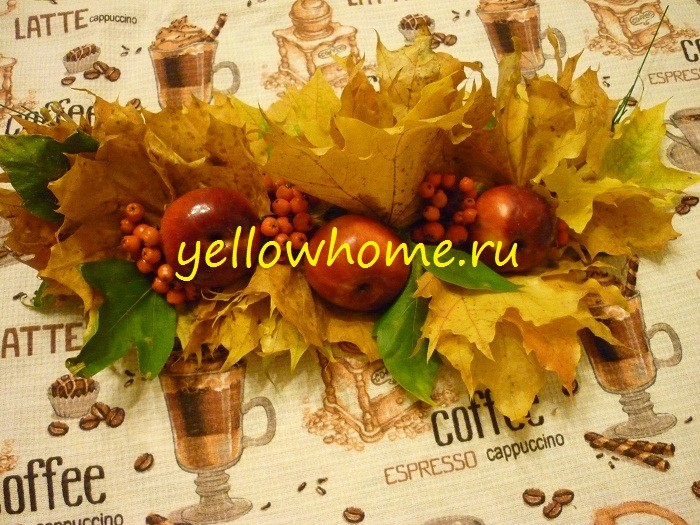 Як зробити вінок на голову з осіннього листя, яблук і рябини: покроковий майстер-клас 23 - Int Mebel