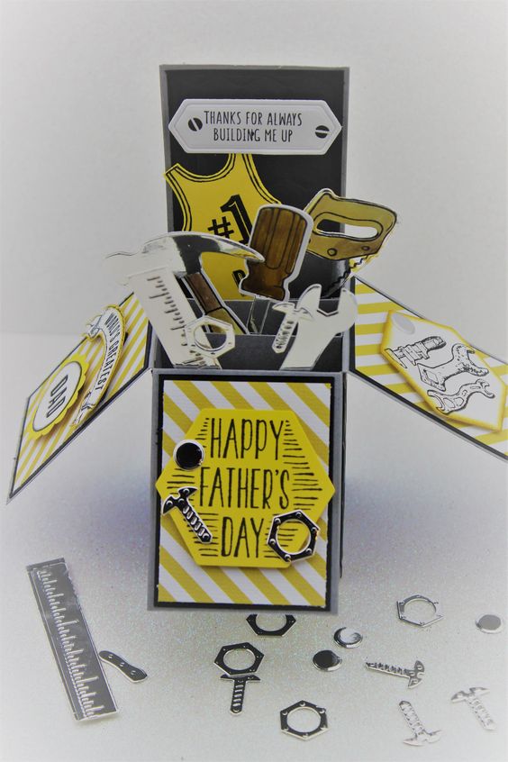 Вітальна листівка для тата на день народження власноруч: ідеї та майстер-класи 8 - Int Mebel открытка для папы