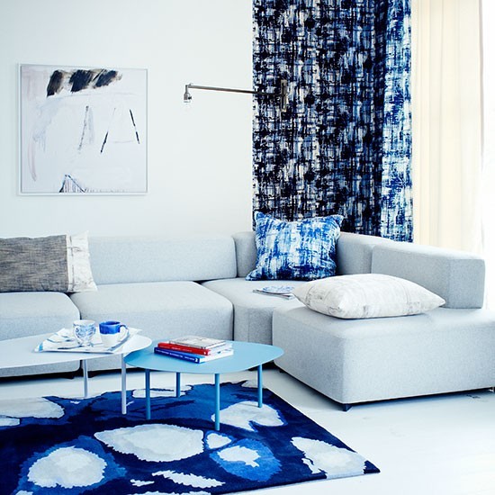 Синій колір у декорі вітальні: створюємо стильний і затишний інтер’єр 9 - Int Mebel синяя гостиная