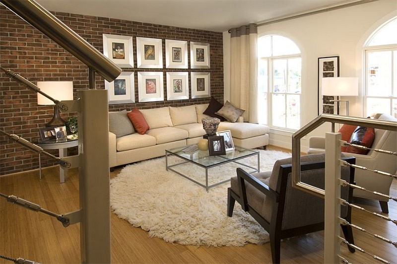 Сучасний інтер’єр вітальні з цегляною стіною: стиль, матеріали та ідеї оформлення 18 - Int Mebel Сучасний інтер’єр вітальні з цегляною стіною: стиль, матеріали та ідеї оформлення 17 - Int Mebel