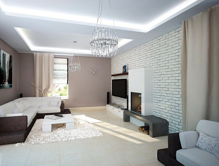 Сучасний інтер’єр вітальні з цегляною стіною: стиль, матеріали та ідеї оформлення 128 - Int Mebel Сучасний інтер’єр вітальні з цегляною стіною: стиль, матеріали та ідеї оформлення 127 - Int Mebel