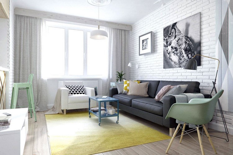 Сучасний інтер’єр вітальні з цегляною стіною: стиль, матеріали та ідеї оформлення 130 - Int Mebel Сучасний інтер’єр вітальні з цегляною стіною: стиль, матеріали та ідеї оформлення 129 - Int Mebel