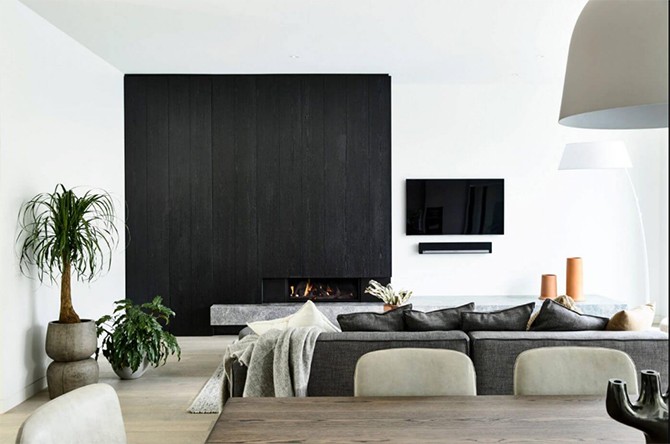 Сучасний особняк у стилі мінімалізму: гра контрастів і затишок 9 - Int Mebel kamin