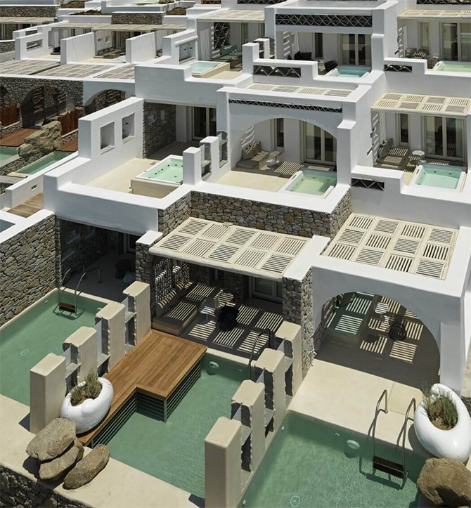 Традиційний середземноморський стиль і неповторний дизайн бутик-готелю на грецькому острові Міконос 1 - Int Mebel Средиземноморский стиль бутик-отеля