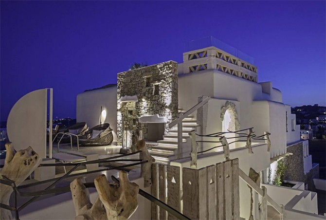 Традиційний середземноморський стиль і неповторний дизайн бутик-готелю на грецькому острові Міконос 3 - Int Mebel fasadi-otelya