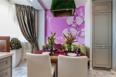 Витончені фрески в прикрасі кухонного інтер'єру
