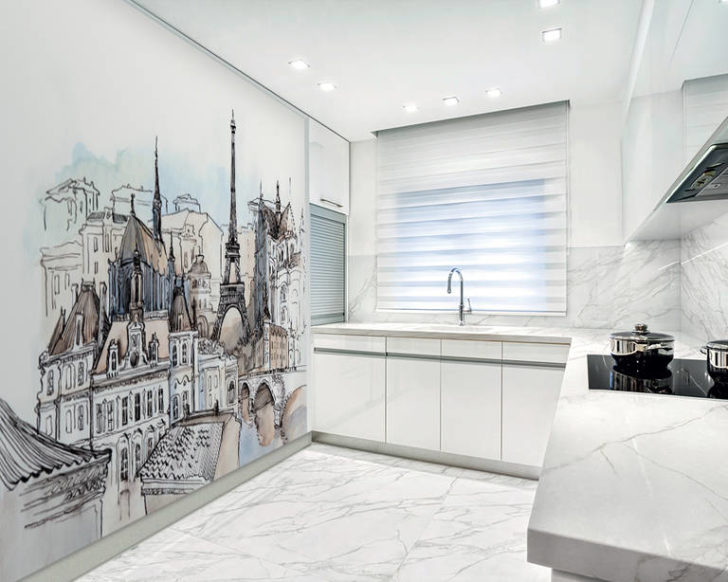 Витончені фрески в прикрасі кухонного інтер'єру 3 - Int Mebel фрески на кухні