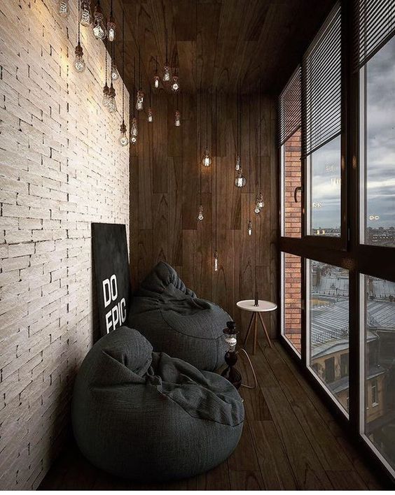 Варіанти затишного дизайну балкона з панорамним склінням 2 - Int Mebel дизайн панорамного балкона