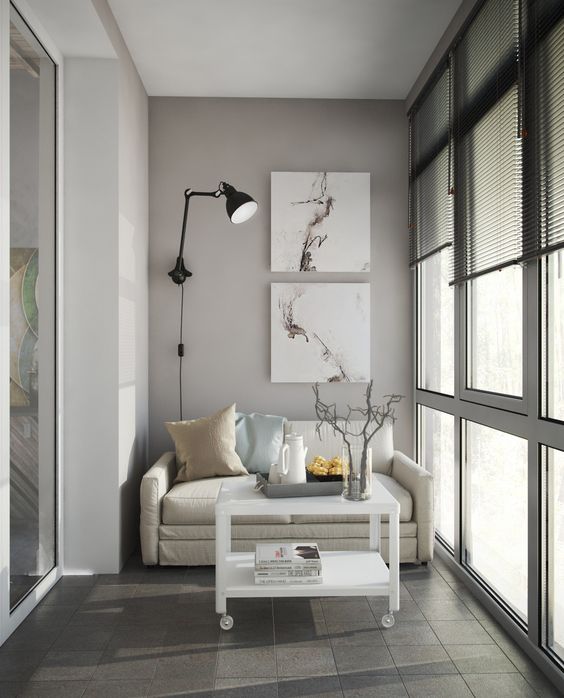 Варіанти затишного дизайну балкона з панорамним склінням 9 - Int Mebel дизайн панорамного балкона