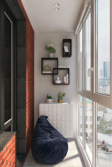 Варіанти затишного дизайну балкона з панорамним склінням 10 - Int Mebel дизайн панорамного балкона