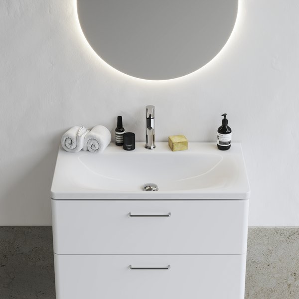 Як правильно обрати умивальник та меблі для ванної кімнати: практичні поради 2 - Int Mebel тумба з умивальником у сучасній ванній кімнаті