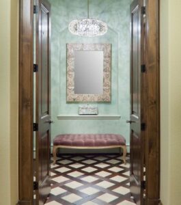 Зелена прихожа: дизайн, кольори та вдалі поєднання 22 - Int Mebel